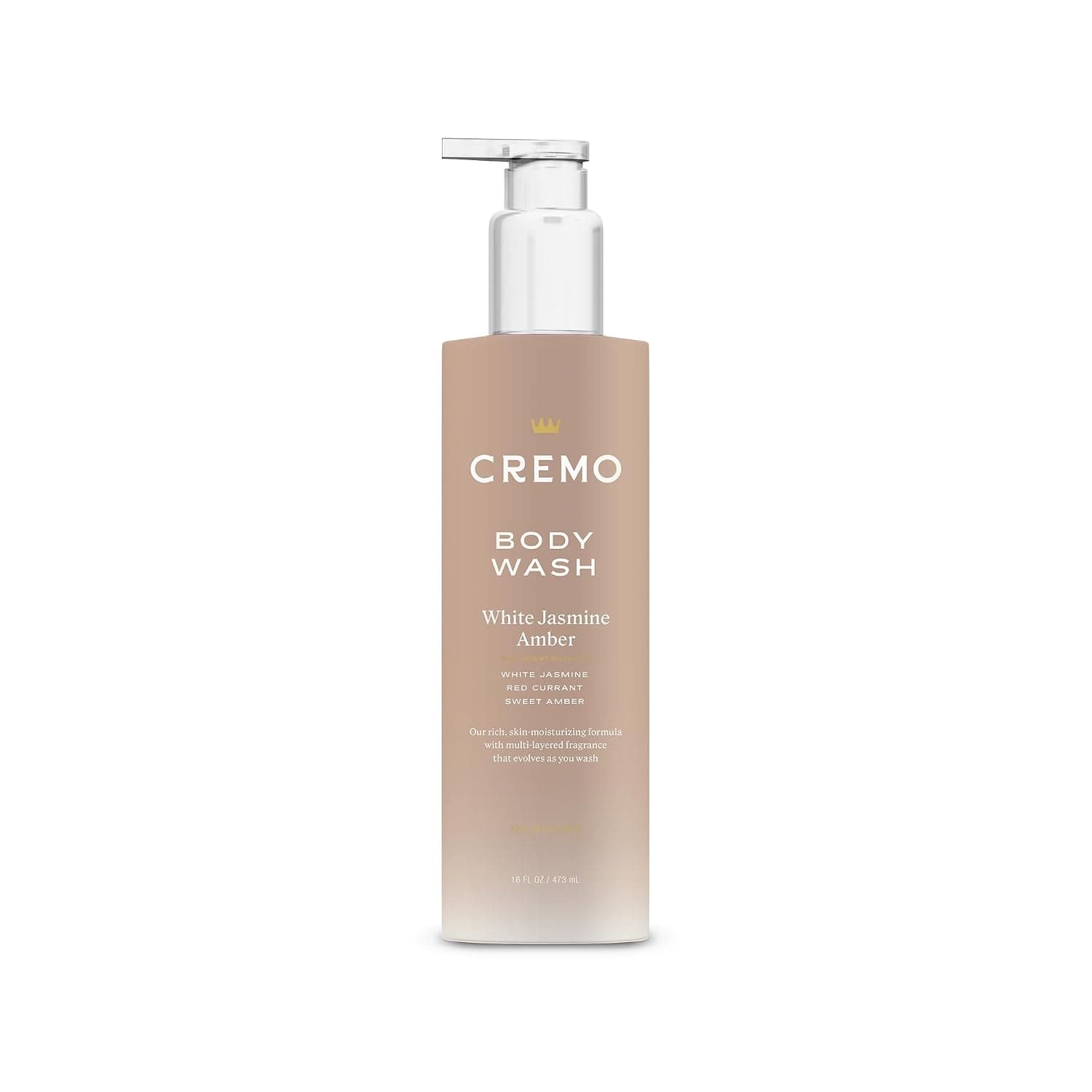 Cremo Body Wash for Women, White Jasmine Amber, 16 Fl Oz