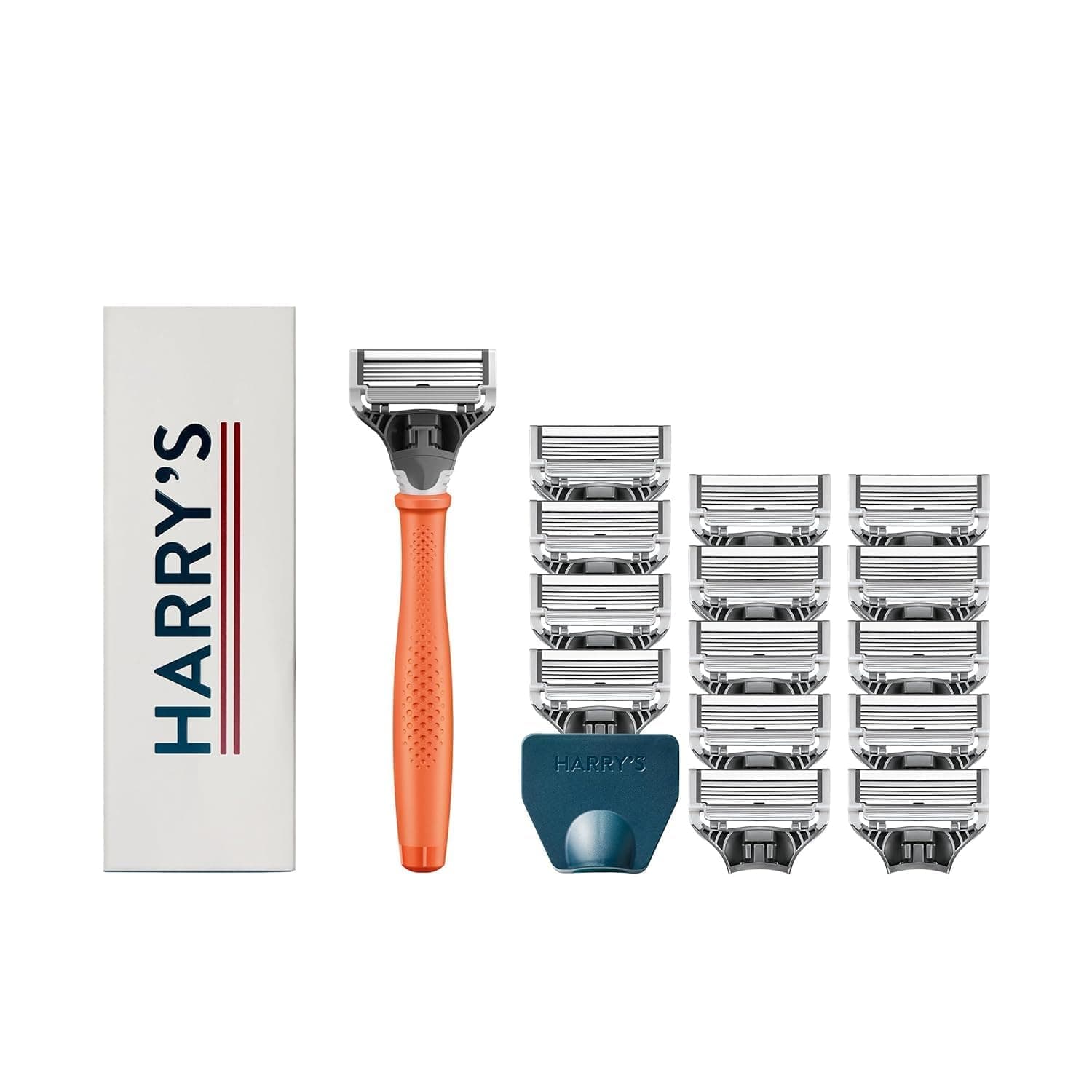 Harry's Original Shaving Kit for Men - Razor Handle, 15 Razor Blade Refills