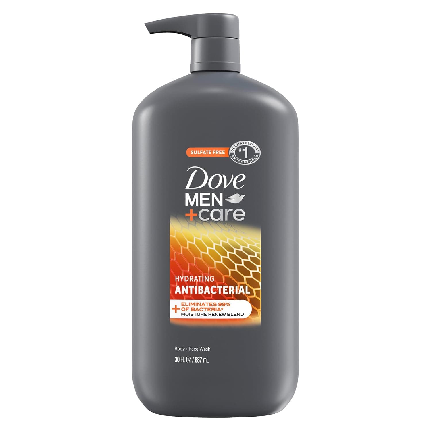 DOVE MEN + CARE Antibacterial Face & Body Wash, Apple Musk, 30 oz