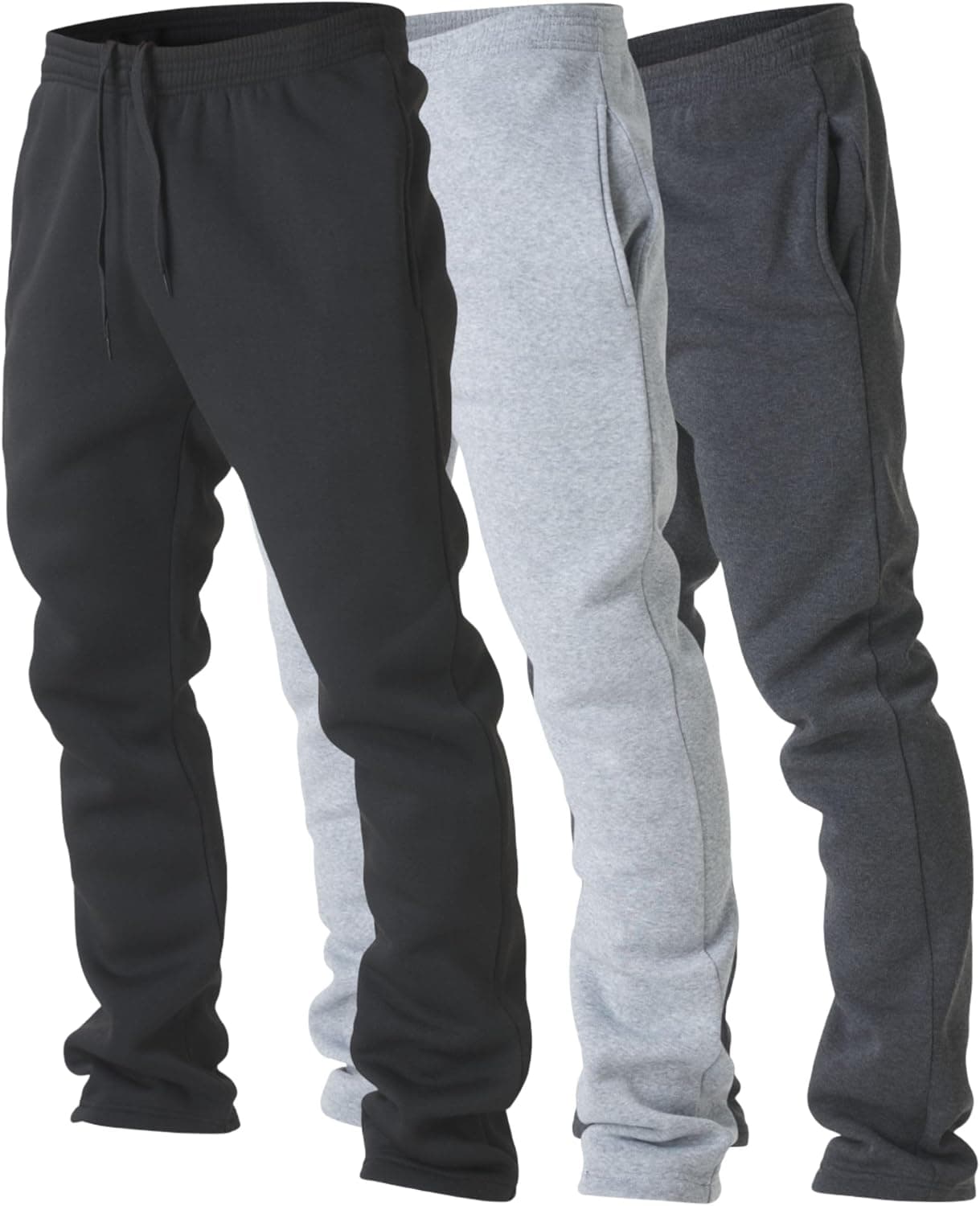 Ultra Performance Mens Sweatpants 3 Pack Wide Leg Open Bottom Fleece Sweats