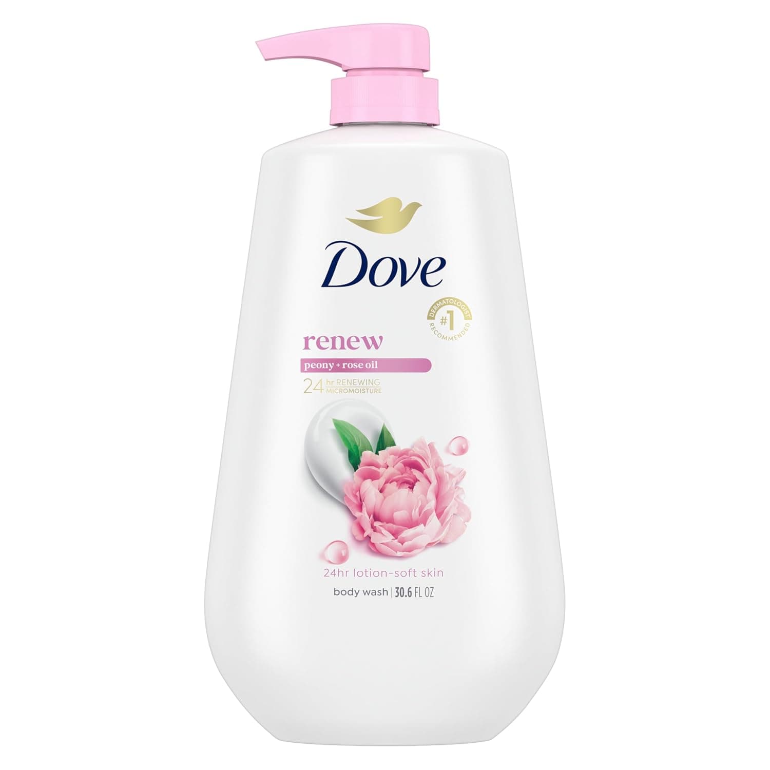 Dove Peony & Rose Oil Body Wash 30.6 oz Pump, Sulfate free