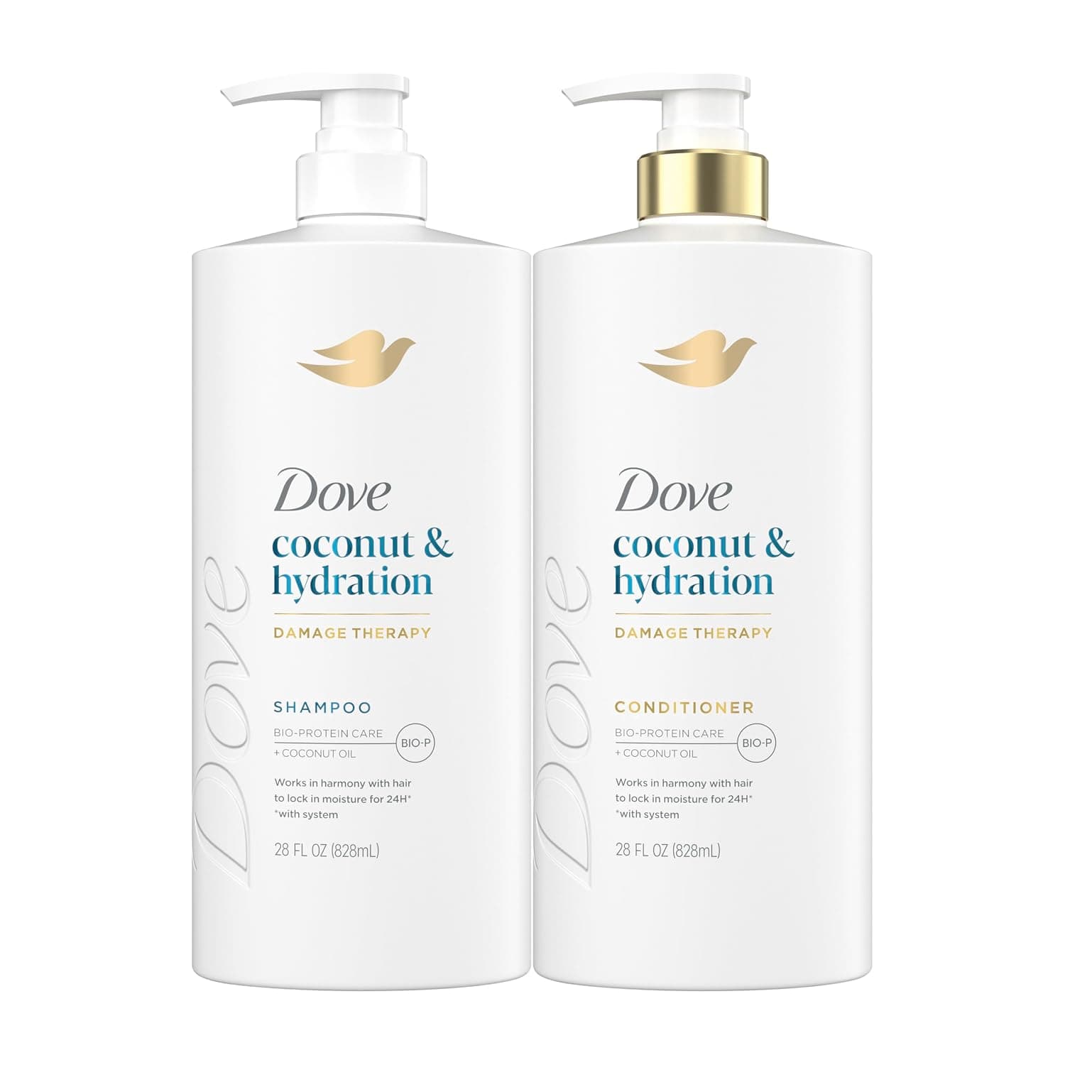Dove Shampoo Coconut & Hydration 28 Fl oz Conditioner Coconut & Hydration 28 Fl oz