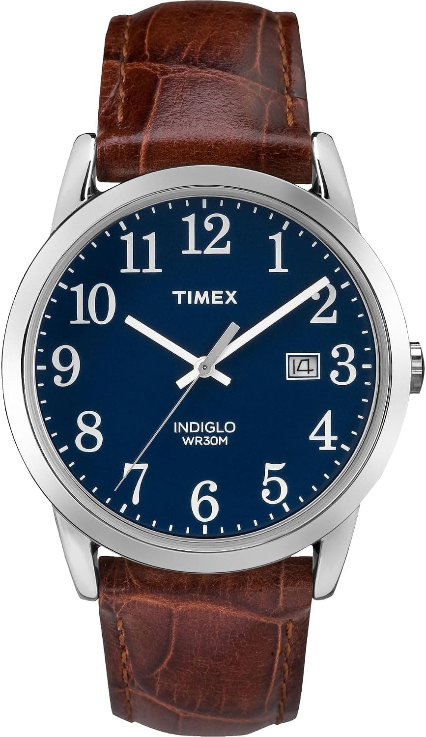 Timex Men's Easy Reader 38mm Watch, Dial Strap, Comfortable & Easy-to-Read