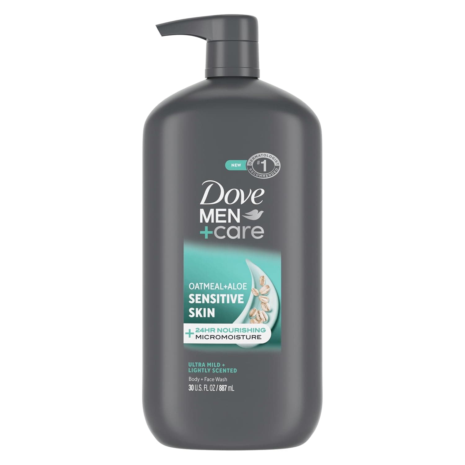 DOVE MEN + CARE Body & Face Wash Sensitive Skin, Hydrated & Smooth, 30 oz
