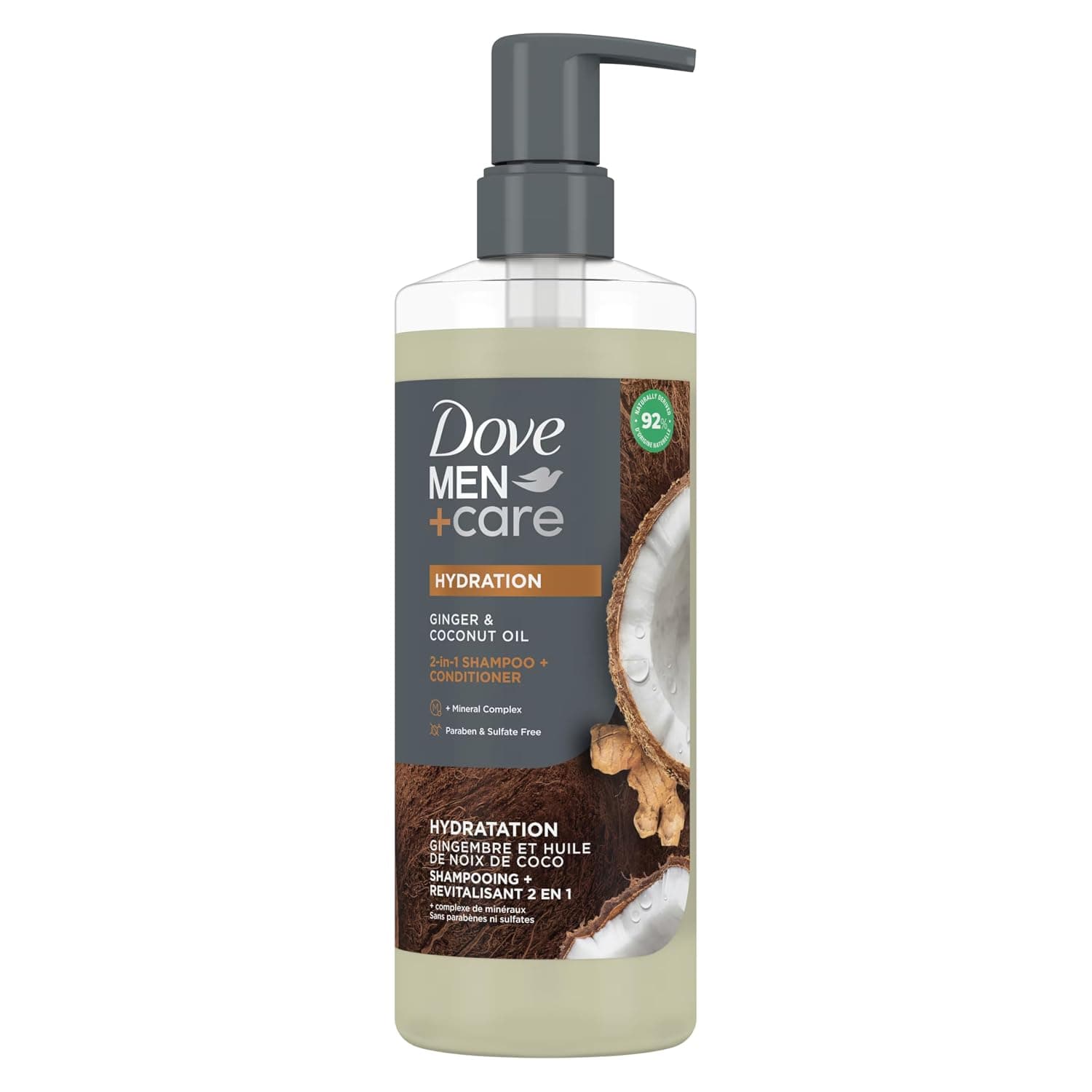 Dove Men+Care Hydrating 2-in-1 Shampoo & Conditioner for Dry Hair 17.5oz