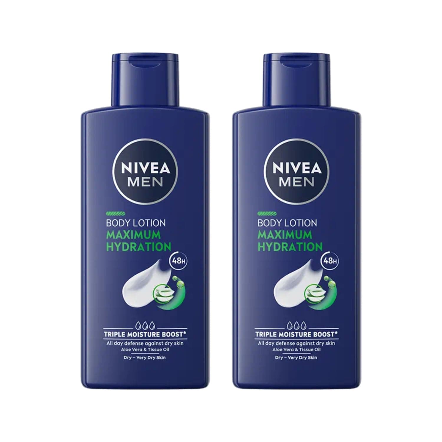 NIVEA Men Max Hydration Lotion - 400 ml - 2 Pack