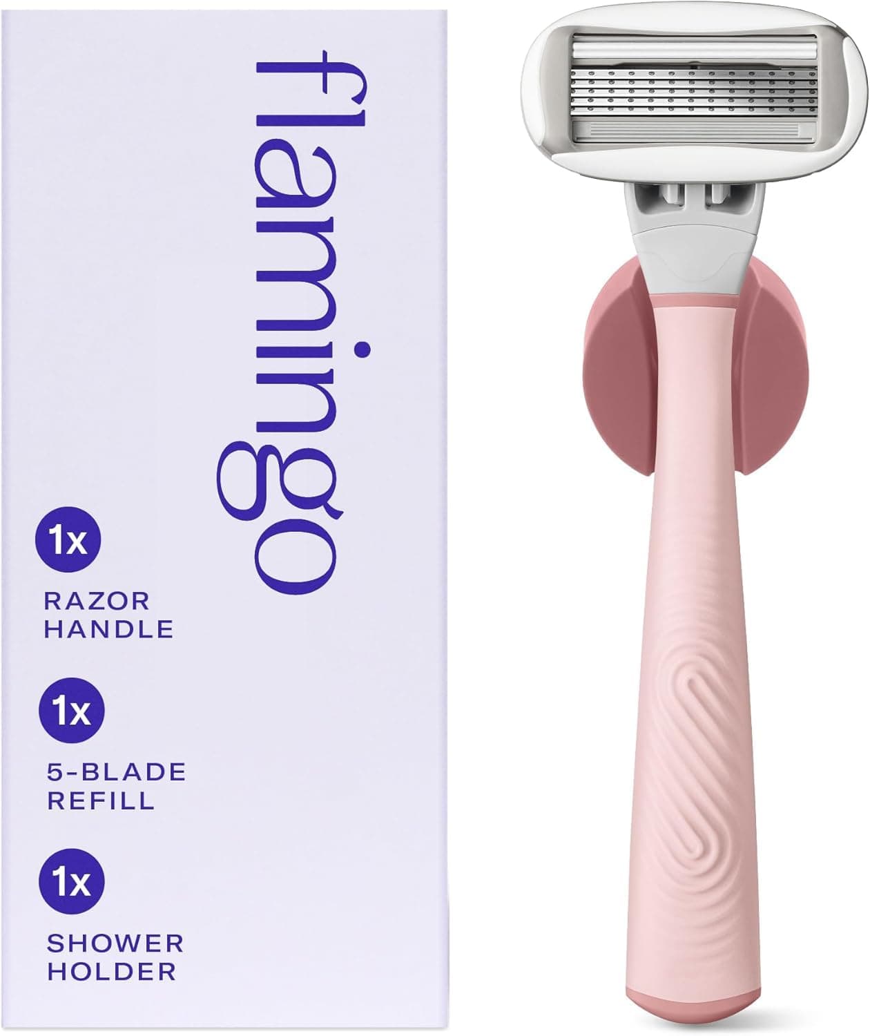 Flamingo Razors for Women - Razor Handle and Blade Refill - Rose