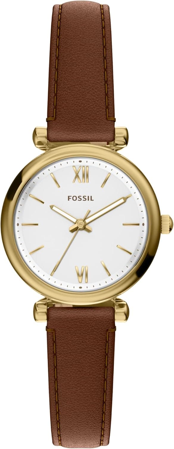 Fossil Women's Watch and Bracelet Set, Carlie Three-Hand Stainless Steel Watch for Women and Bracelet Set
